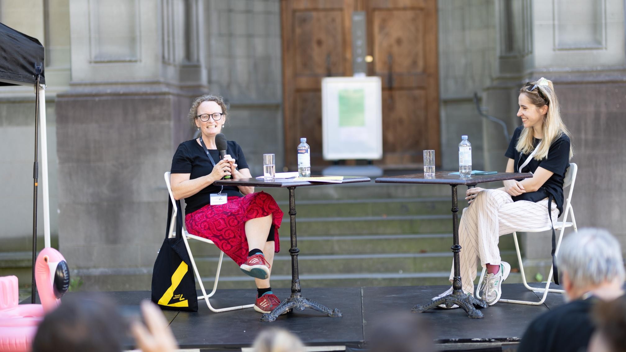 Theaterfest 2023 Talkrunde auf dem Münsterplatz